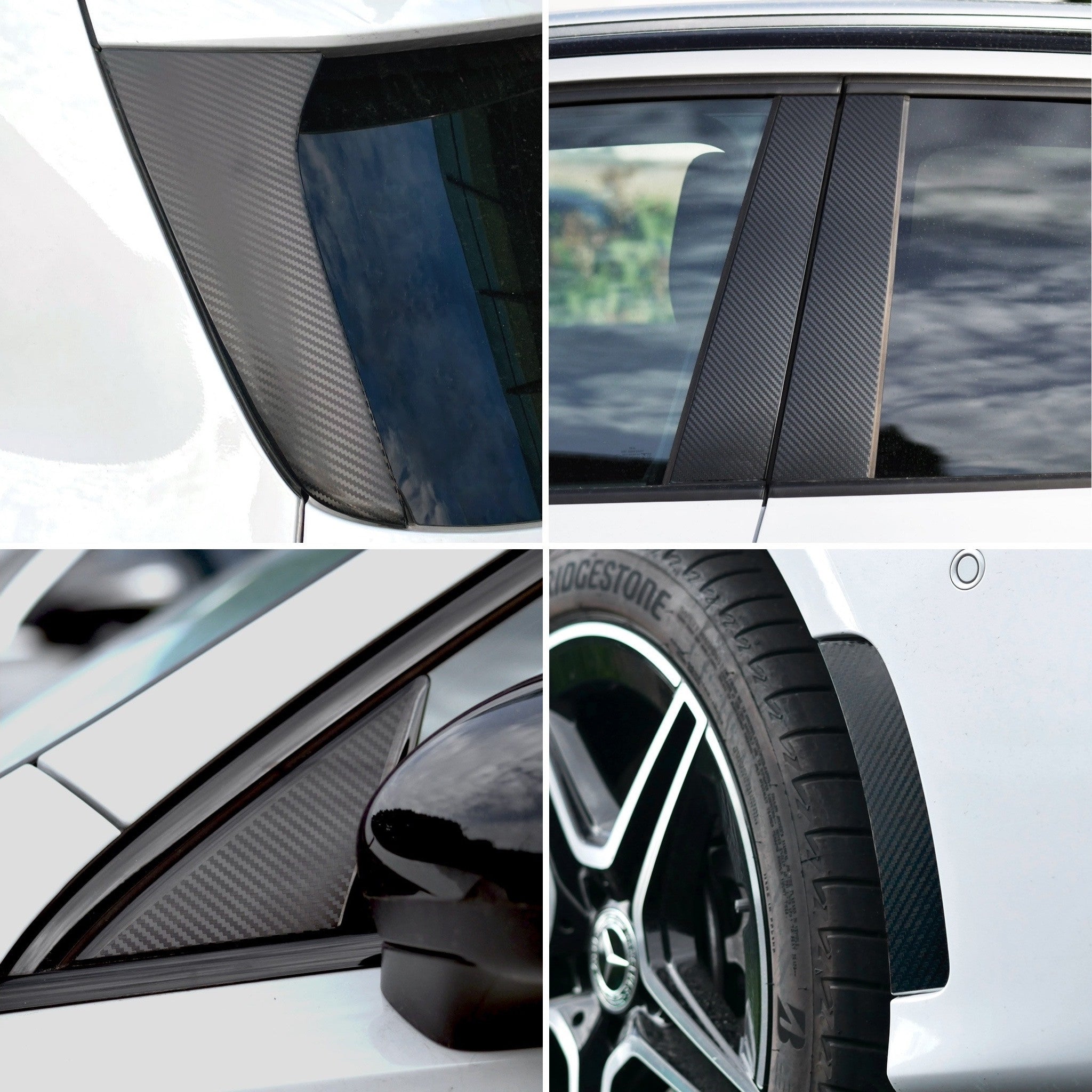 Garniture de moulure décorative compatible avec Mercedes SL R231 2012-2020 (Roadster 3 portes) cache montant de porte B
