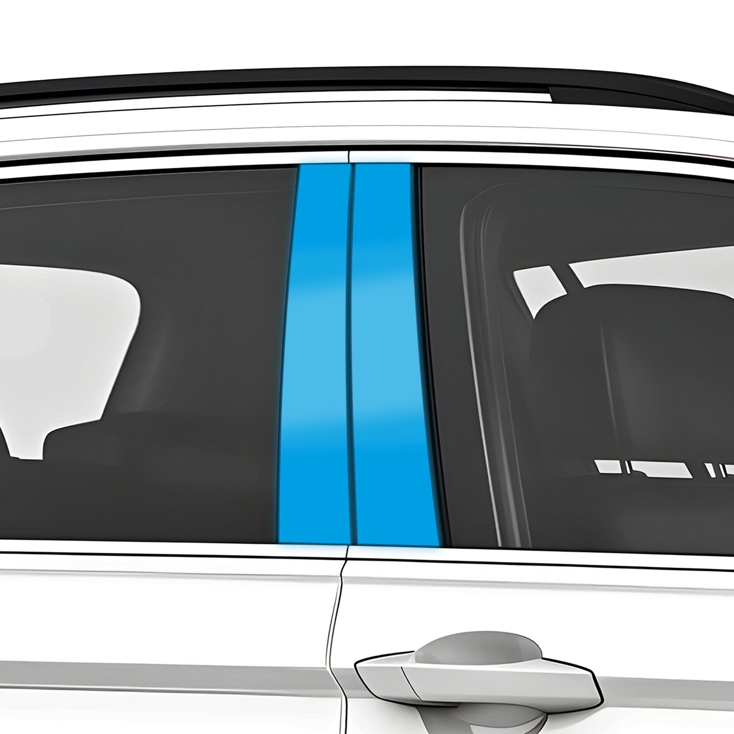 Garniture décorative compatible avec BMW Série 7 & M7 F01 2008-2015 (berline 5 portes) Cache montant B de porte