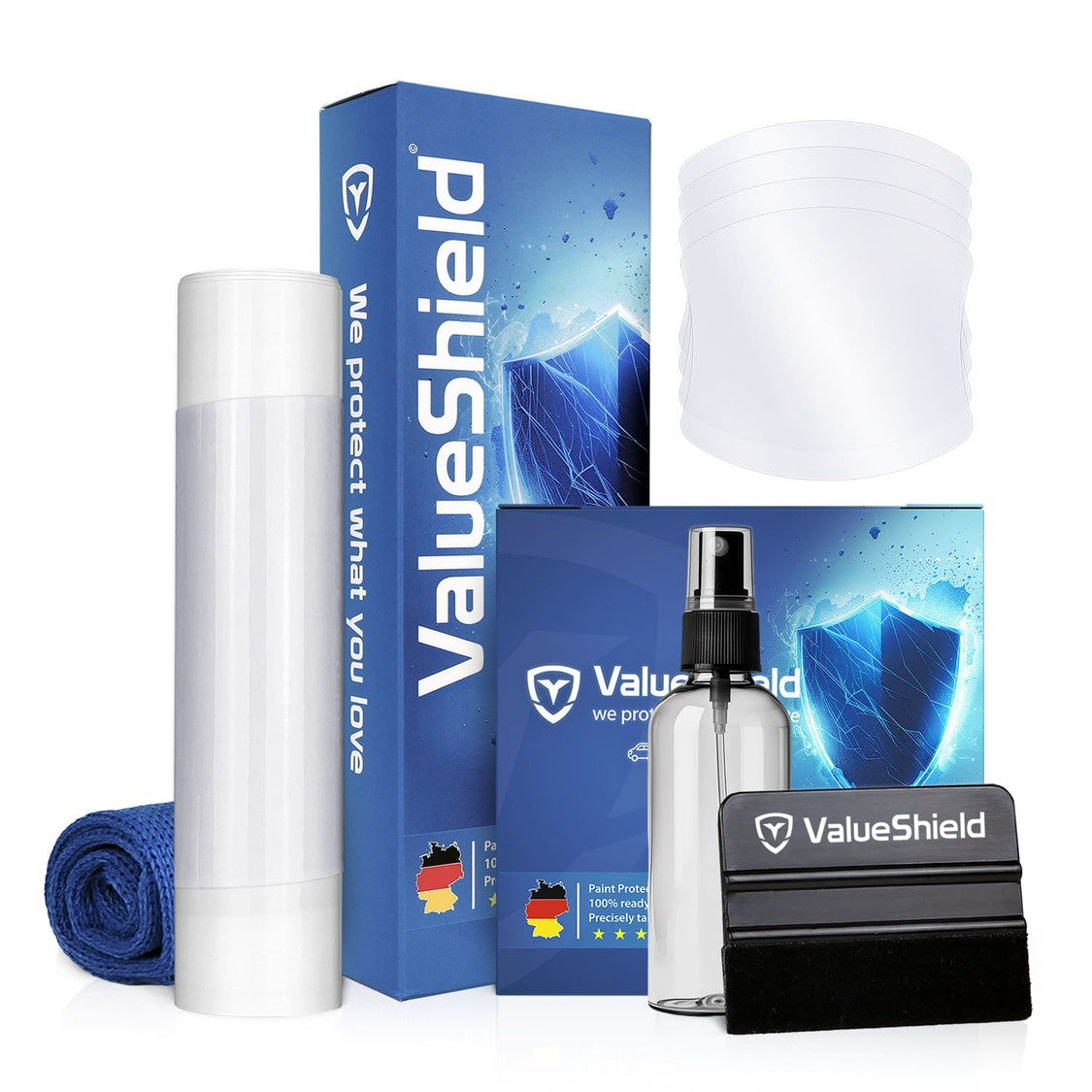 Film de protection de peinture XL en kit combiné, compatible avec Nissan Navara D23 / NP300 2015-2026 (pick-up 2/4 portes) + kit complémentaire universel