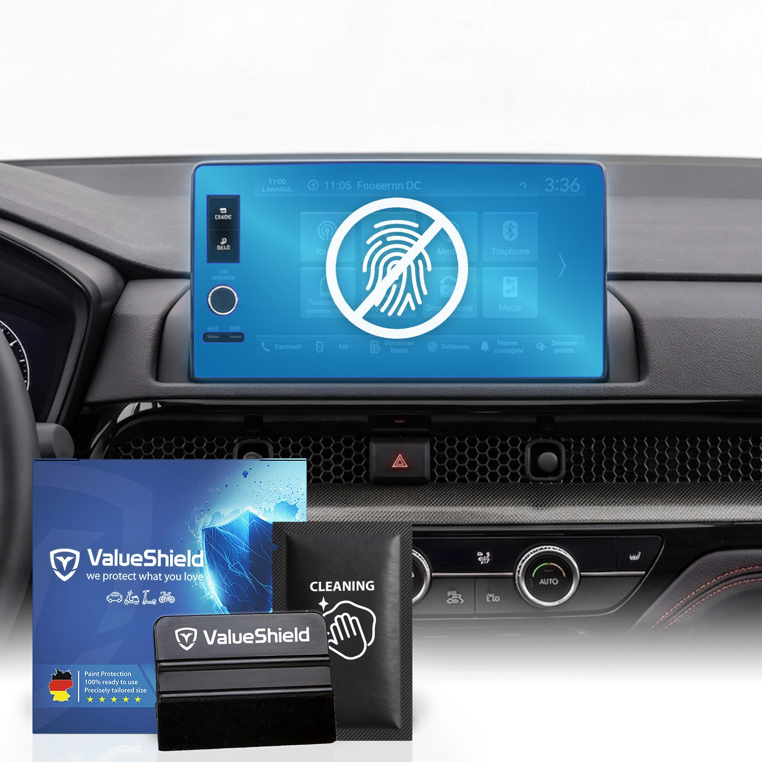 Anti-Fingerprint Displayschutzfolie passend für Honda HR-V / HR-V e / e:Ny1 2021-2027 (5-Türer SUV)