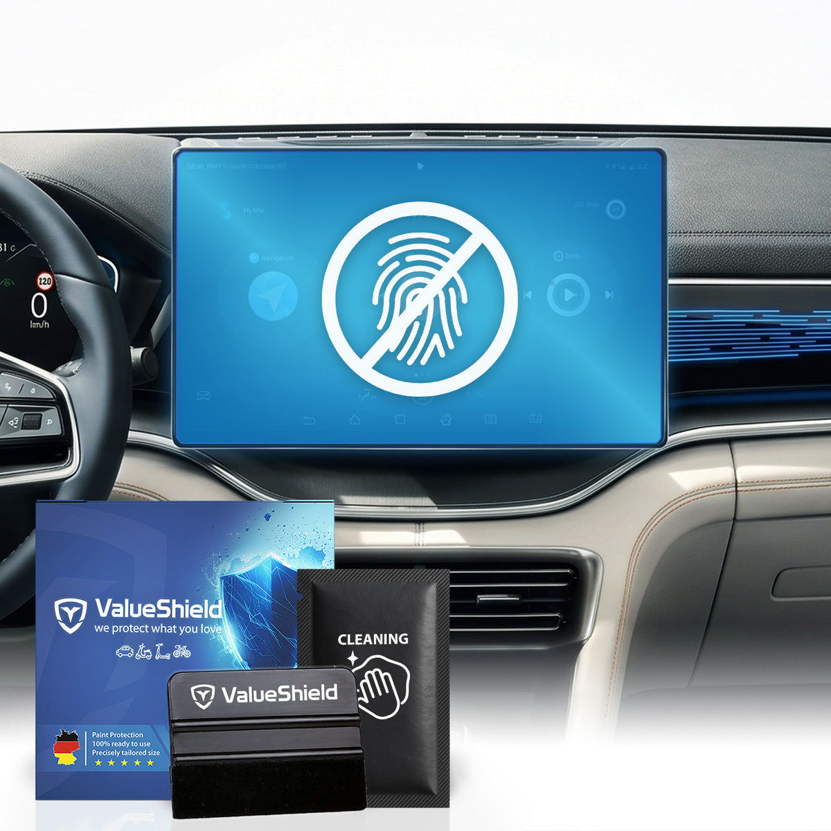 Anti-Fingerprint Displayschutzfolie passend für Polestar 4 2023-2029 (5-Türer Kompakt-SUV)