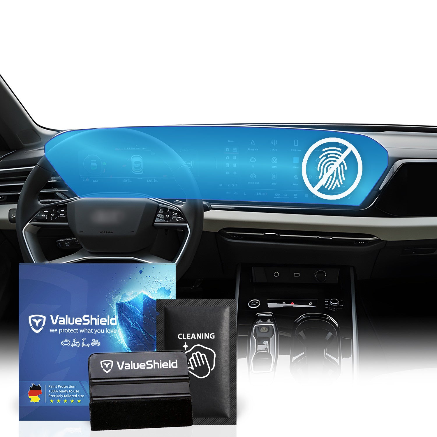 Film de protection d'écran anti-traces de doigts compatible avec Audi Q3 FJ 2025-2031 (SUV 5 portes)