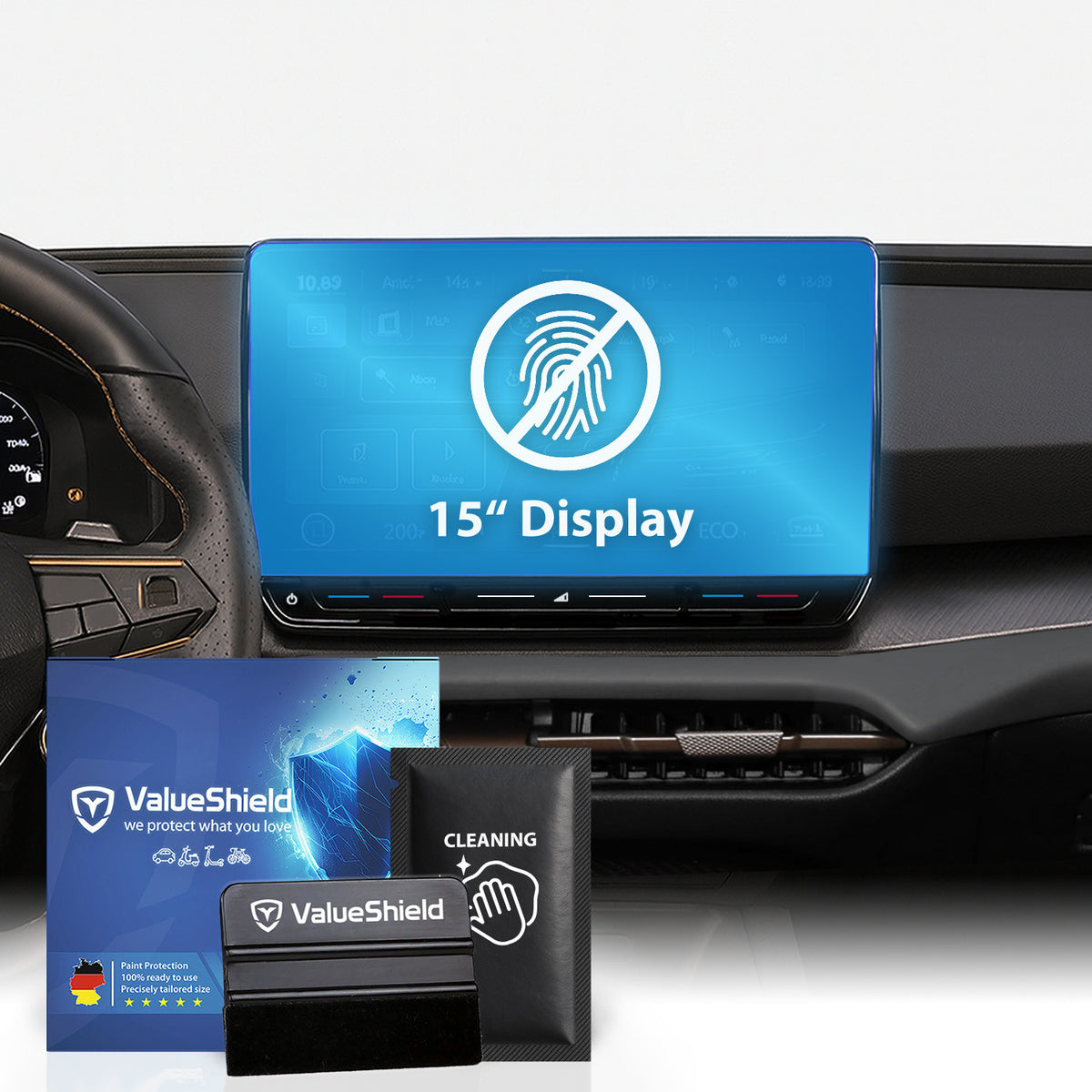 Protection d'écran anti-traces de doigts compatible avec CUPRA TavaScan EV2 2024-2030 (SUV 5 portes)
