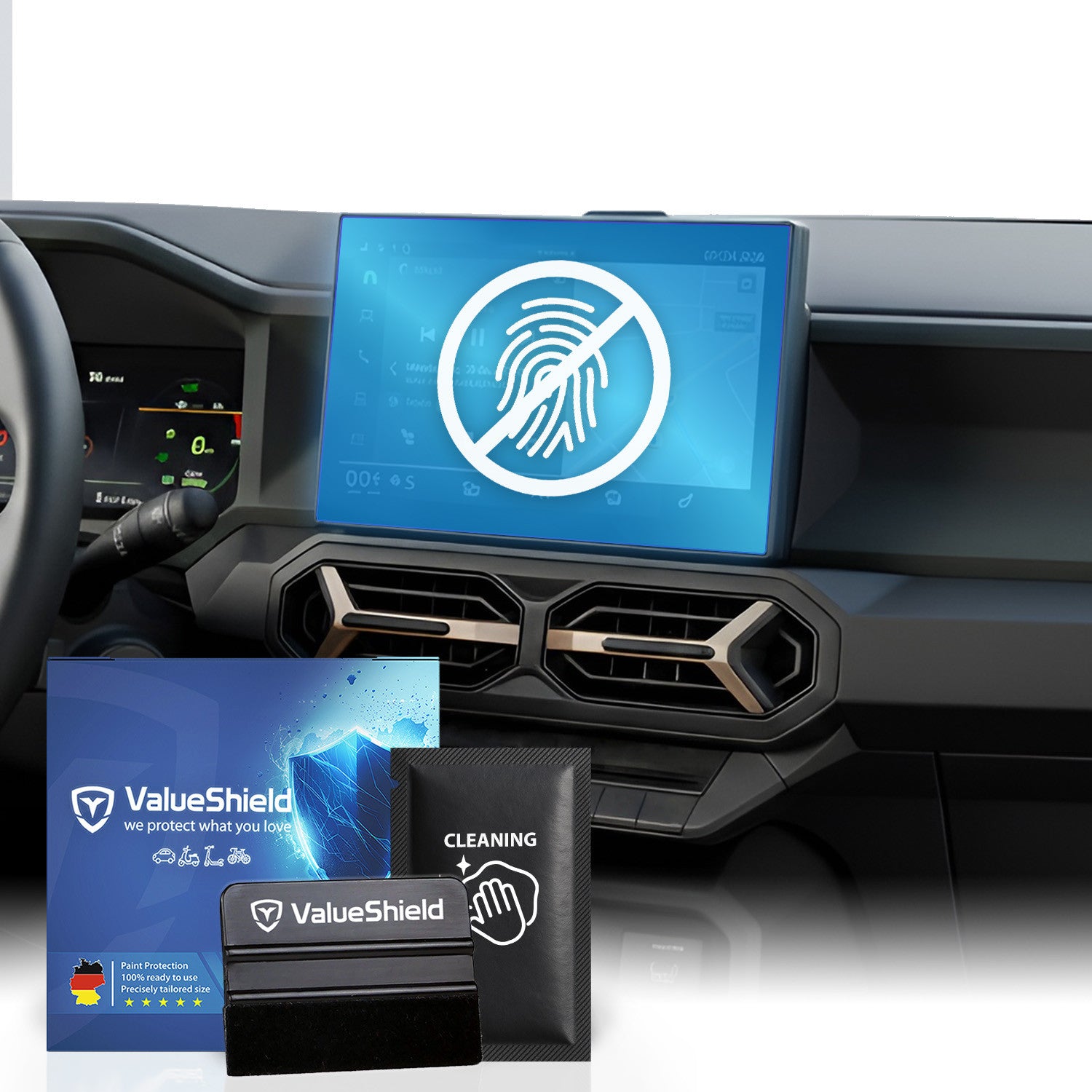 Film de protection d'écran anti-traces de doigts compatible Dacia Spring 2021-2028 (Compact 5 portes)