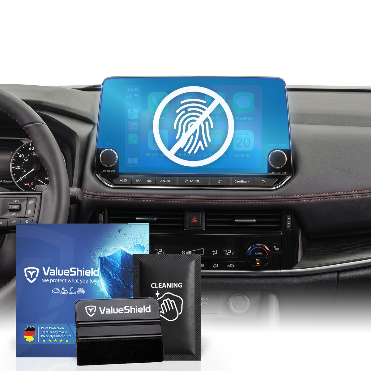 Anti-Fingerprint Displayschutzfolie passend für Nissan X-Trail T33 2022-2029 (5-Türer SUV)
