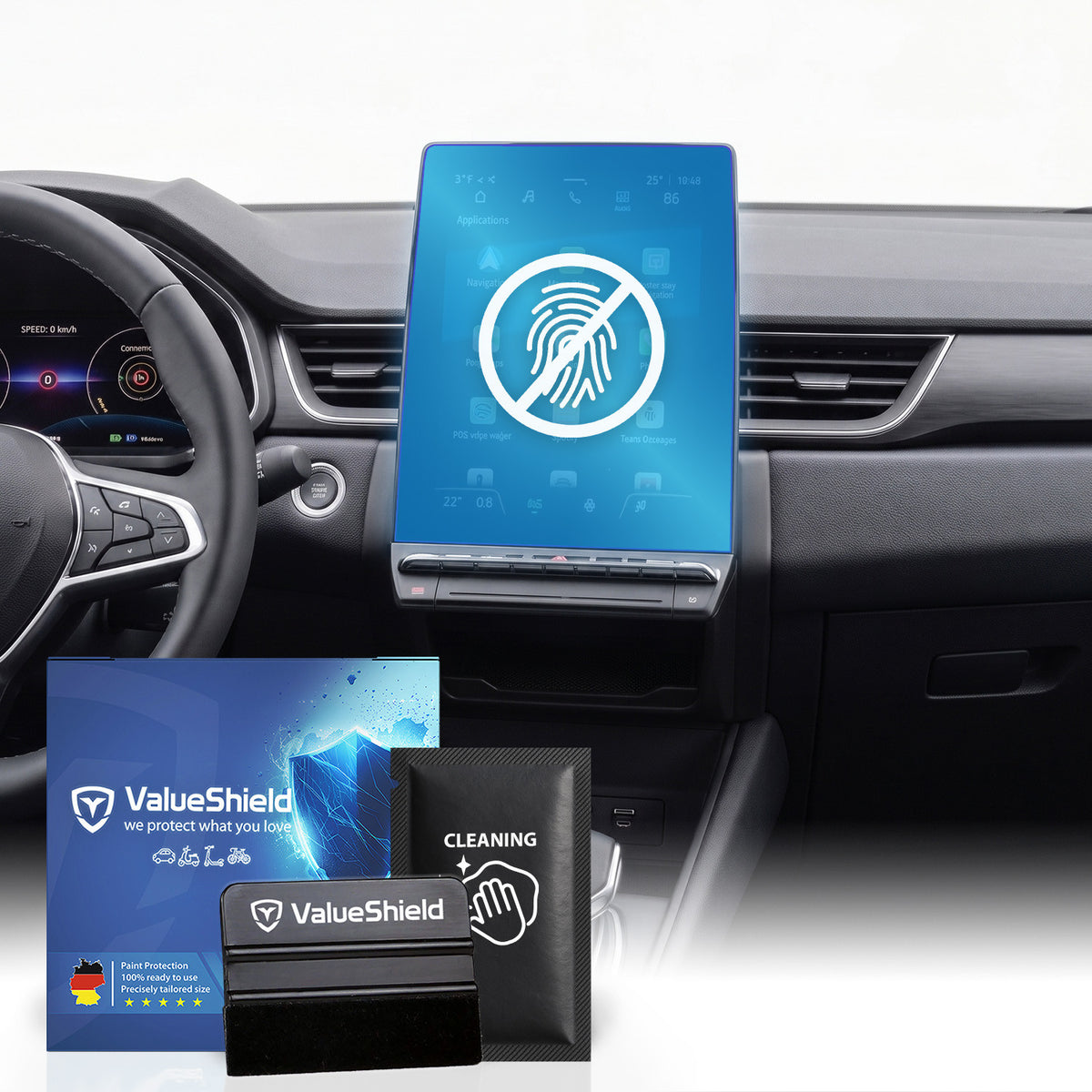 Anti-Fingerprint Displayschutzfolie passend für Mitsubishi ASX 2023-2029 (5-Türer Kombi)