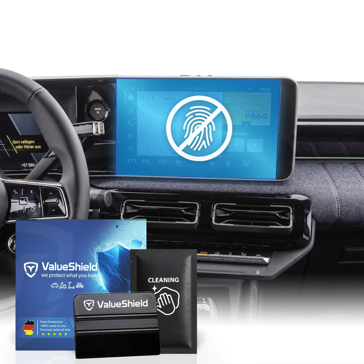 Anti-Fingerprint Displayschutzfolie passend für Renault 5 E-Tech 2025-2030 (2-Türer Kompakt)