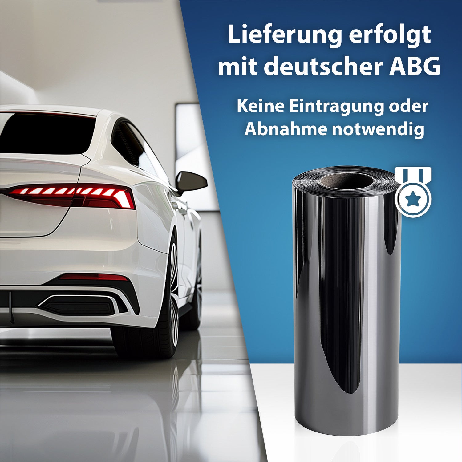 Autoscheiben Tönungsset für VW Golf 8 VIII 2019-2027 (5-Türer Kompakt): Fenstertönung Verdunkelung Sonnenschutz