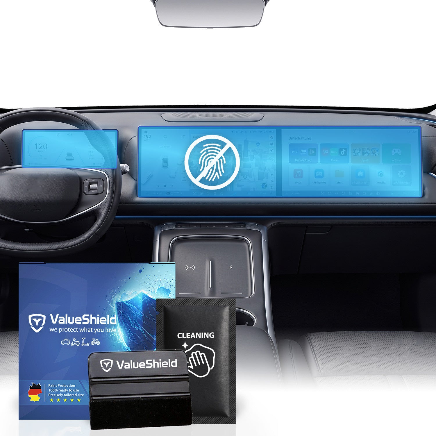 Anti-Fingerprint Displayschutzfolie passend für Xpeng G9 2022-2031 SUV