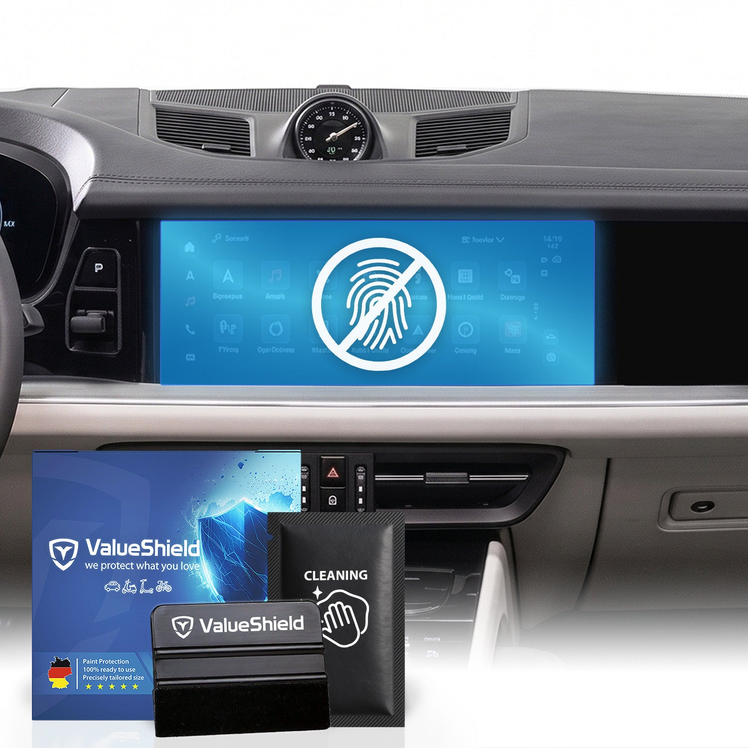 Anti-Fingerprint Displayschutzfolie passend für Porsche Macan Electric XAB 2024-2031 (5-Türer Kompakt-SUV)