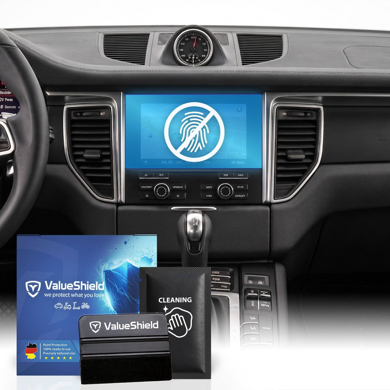 Anti-Fingerprint Displayschutzfolie passend für Porsche Panamera G1 Vorfacelift 2009-2013 (5-Türer Limousine)