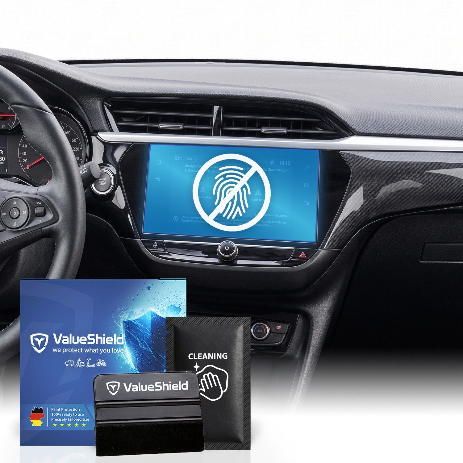 Anti-Fingerprint Displayschutzfolie passend für Opel Corsa F 2019-2027 (5-Türer Kompakt)
