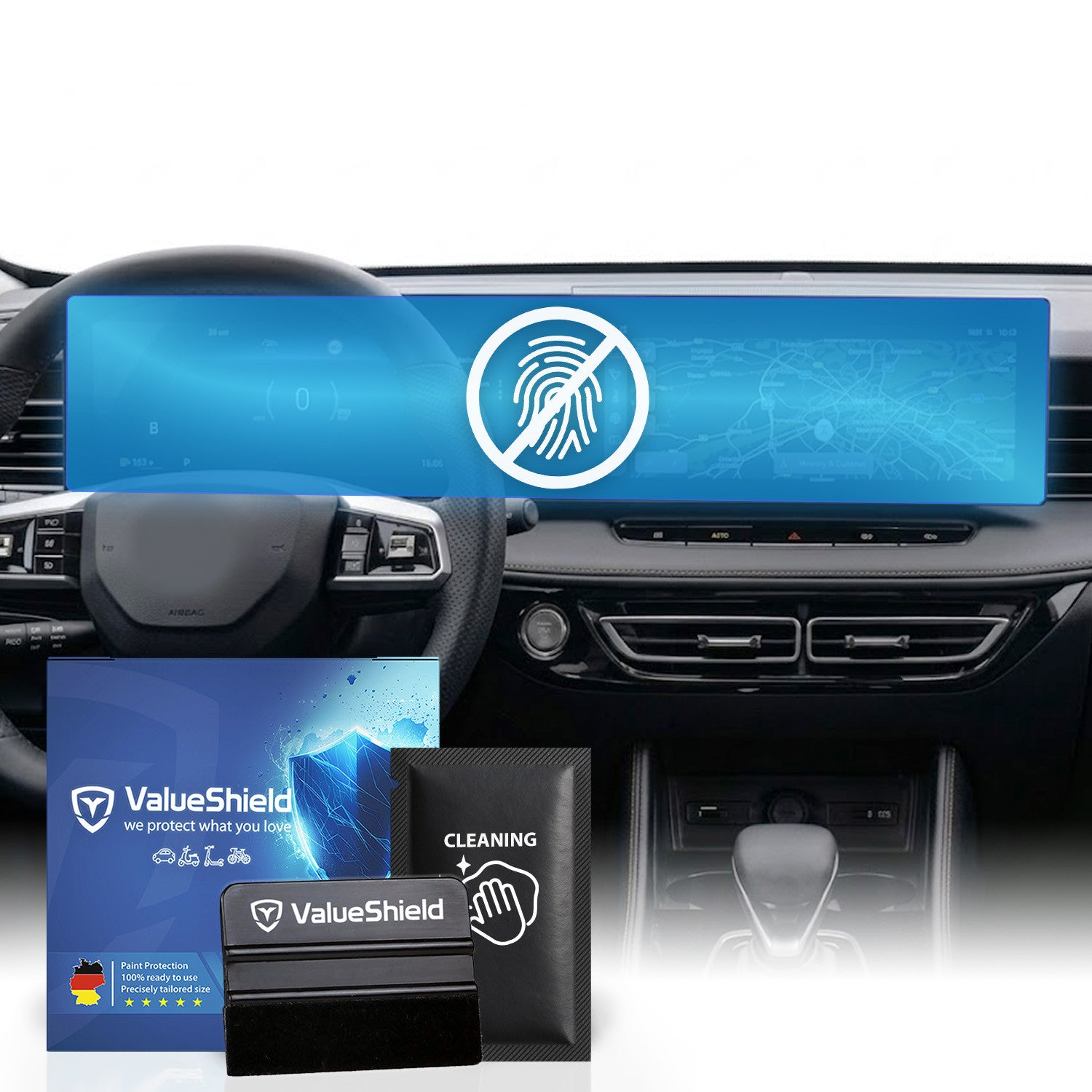 Anti-Fingerprint Displayschutzfolie passend für MG HS 2024-2030 (5-Türer SUV)