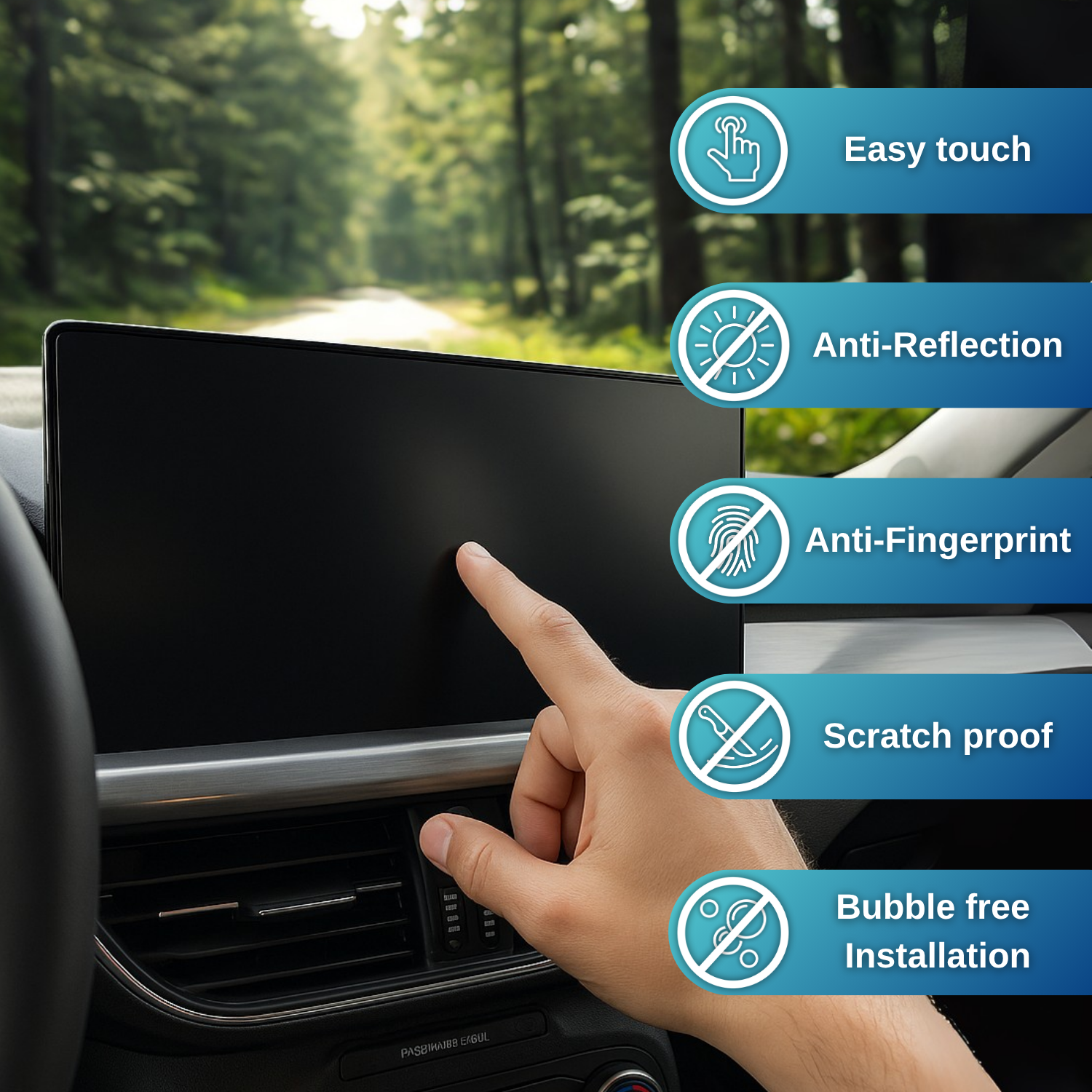 Anti-Fingerprint Displayschutzfolie passend für Leapmotor T03 2024-2030 Kompakt