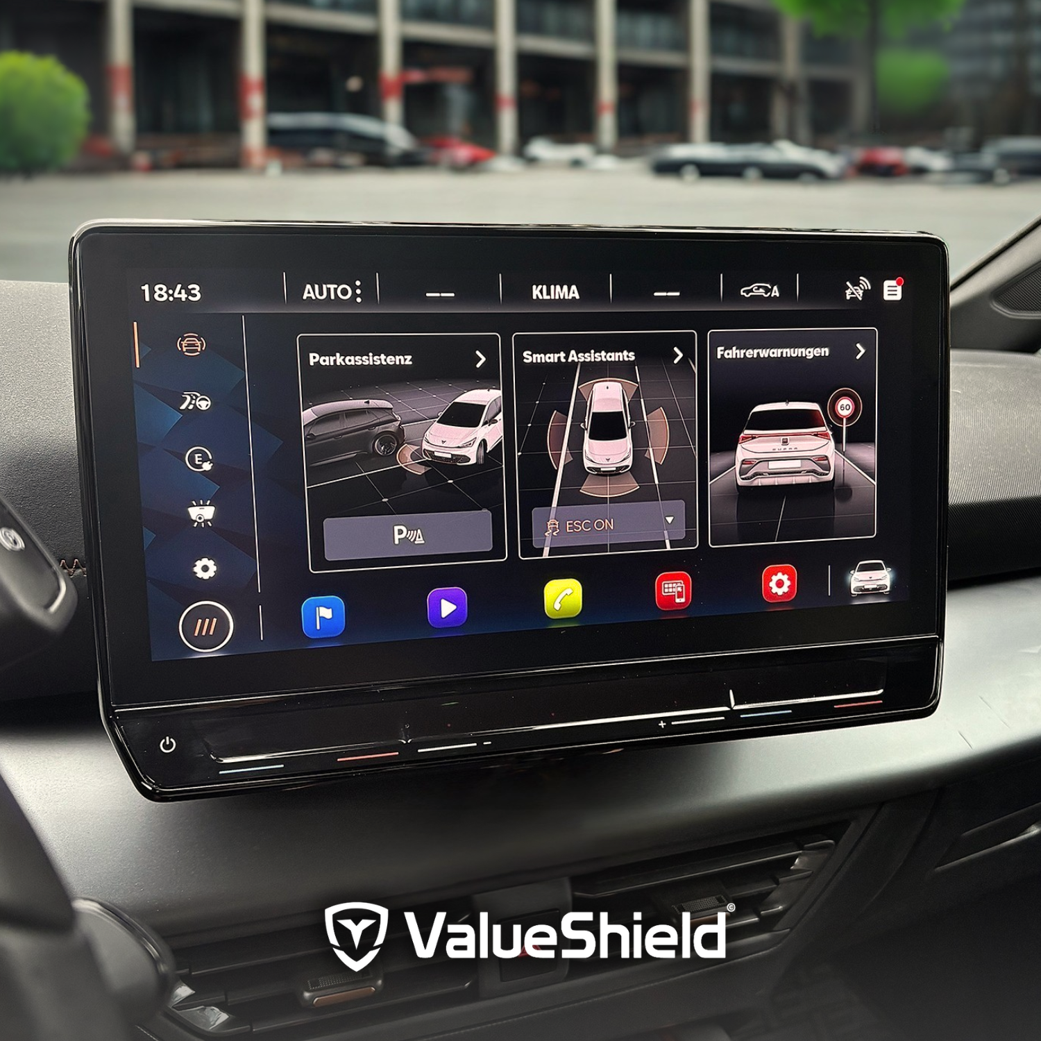 Film de protection d'écran anti-traces de doigts compatible avec Ford Kuga 3 ST-Line et Vignale 2019-2027 (SUV 5 portes)