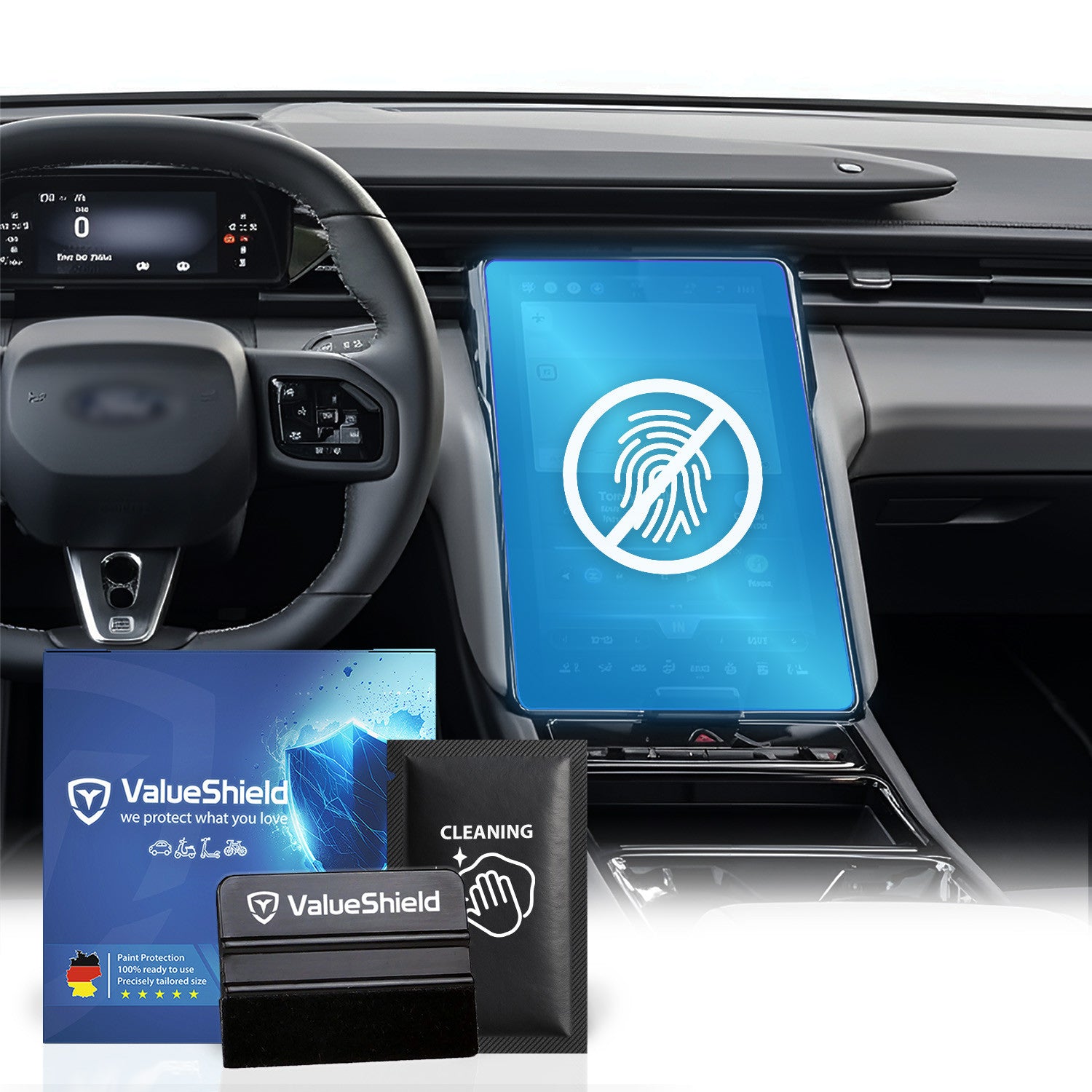 Anti-Fingerprint Displayschutzfolie passend für Ford Explorer Facelift 2024-2027 (SUV)