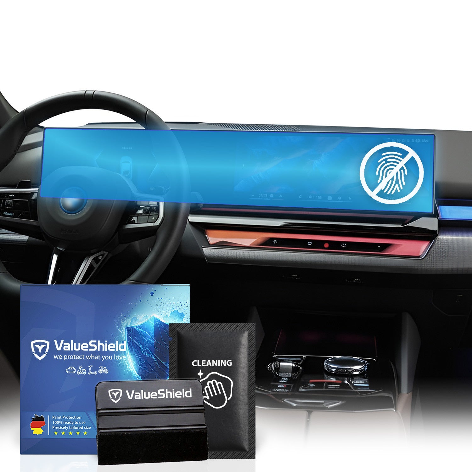 Protection d'écran anti-traces de doigts compatible avec BMW Série 5 et M5/i5 G61 Touring 2024-2030 (break 5 portes)