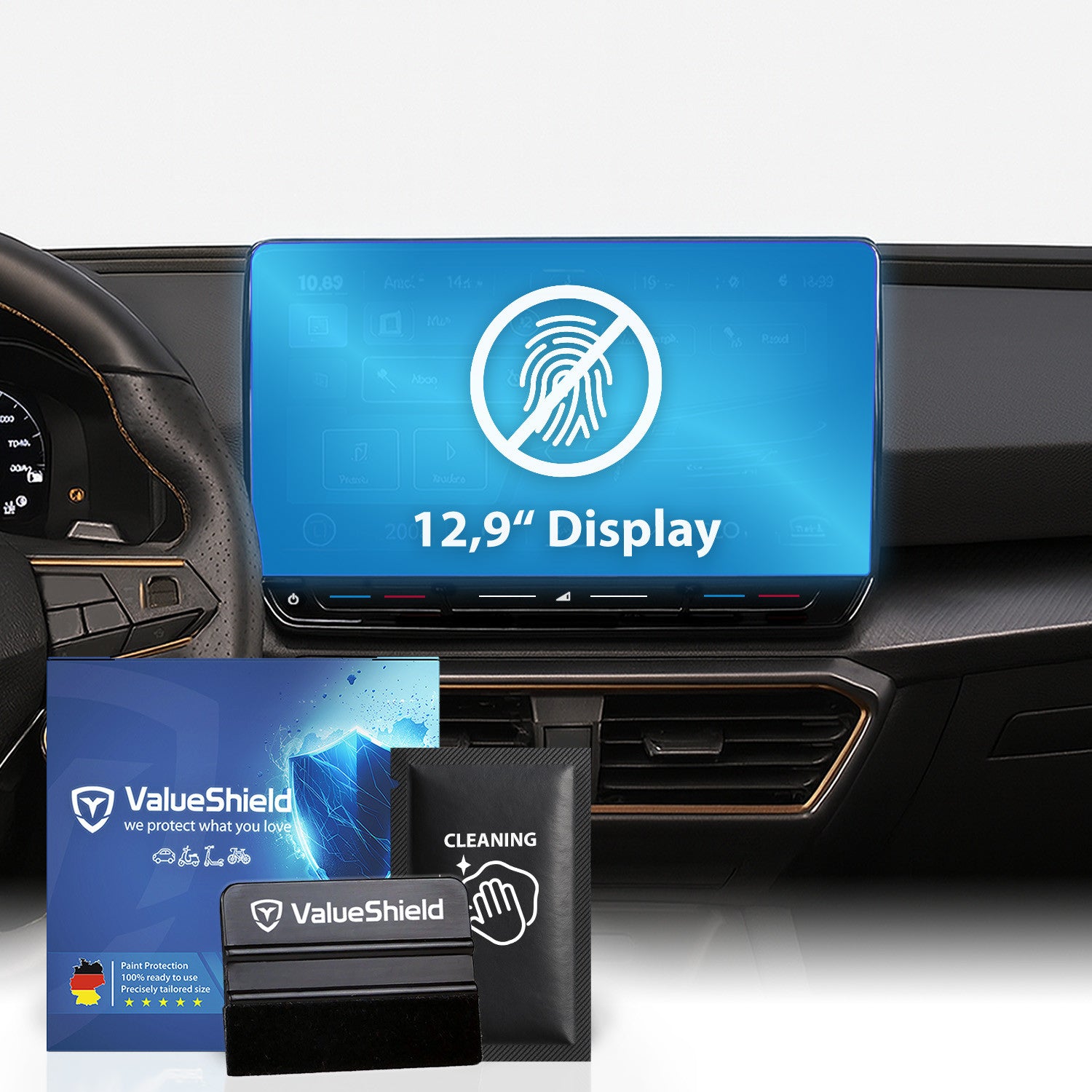Anti-Fingerprint Displayschutzfolie passend für CUPRA Raval 2026-2030 (4-Türer Kompakt)