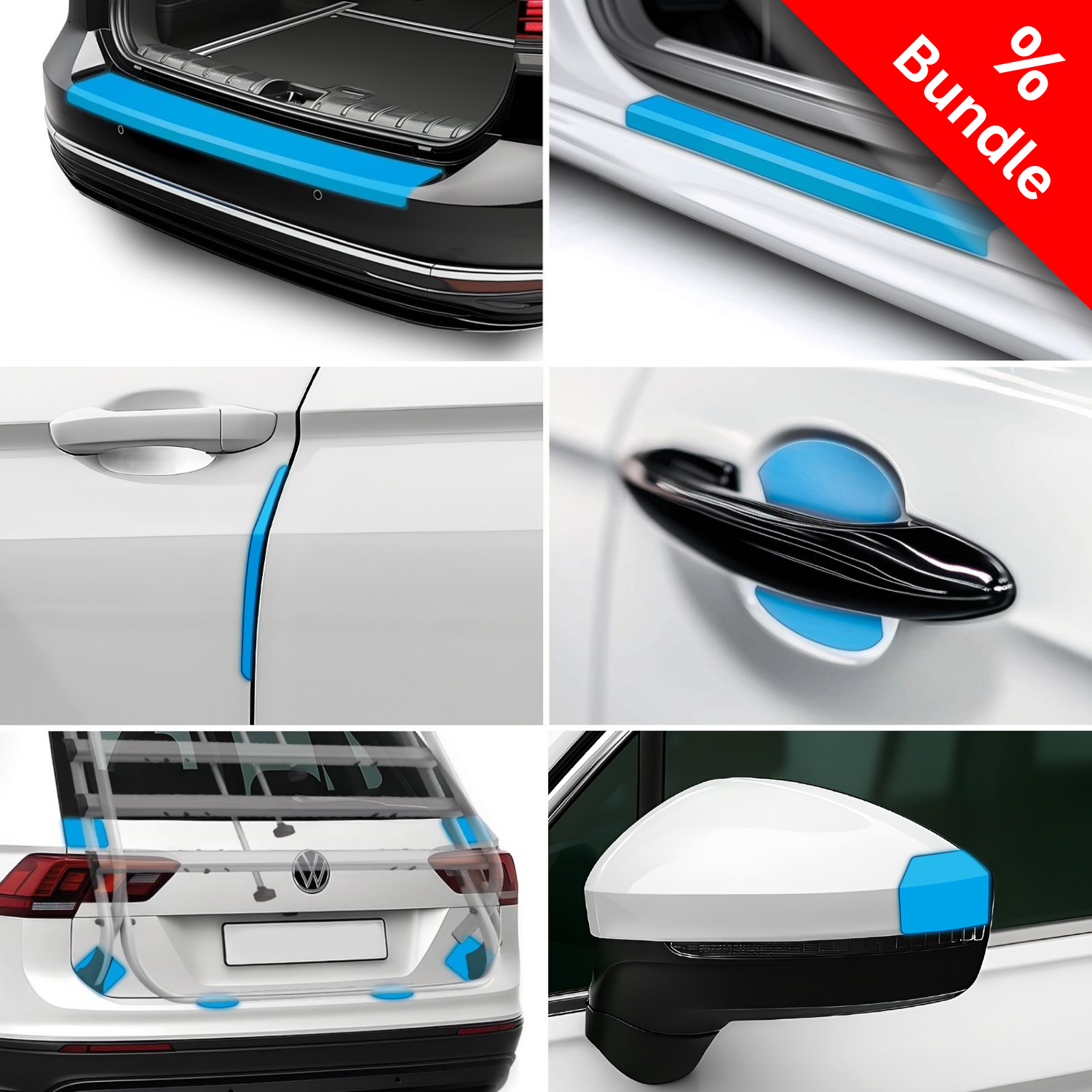 XL Kombiset-Lackschutzfolien passend für Porsche Panamera G1 Facelift 2013-2016 (5-Türer Limousine) + universal Ergänzungsset