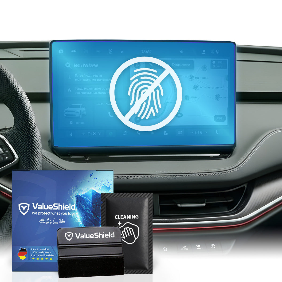 Anti-Fingerprint Displayschutzfolie passend für Skoda Superb 4 (3Y) 2024-2030 (5-Türer Kombi)