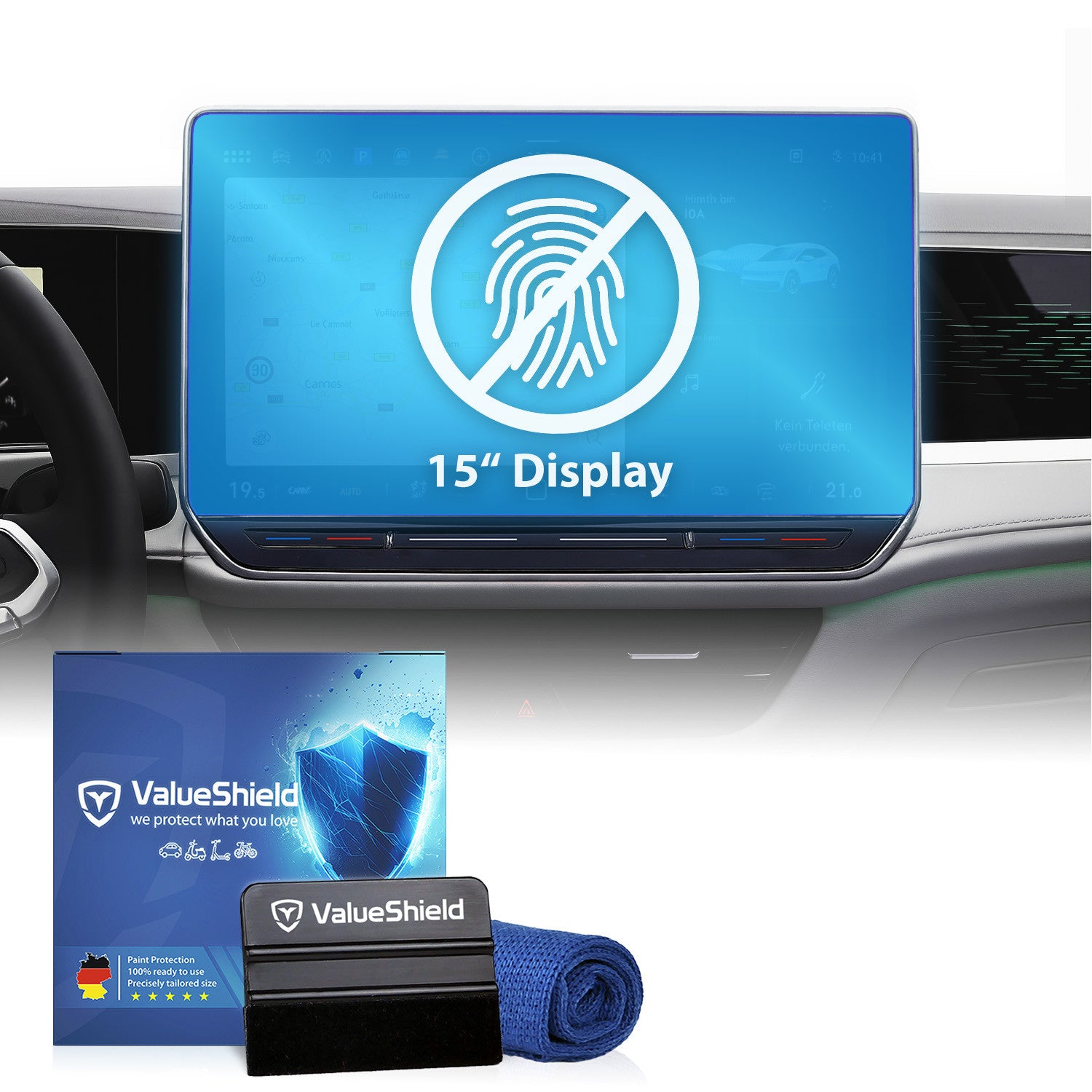 Anti-Fingerprint Displayschutzfolie passend für VW ID.7 2023-2028 (5-Türer Limousine)