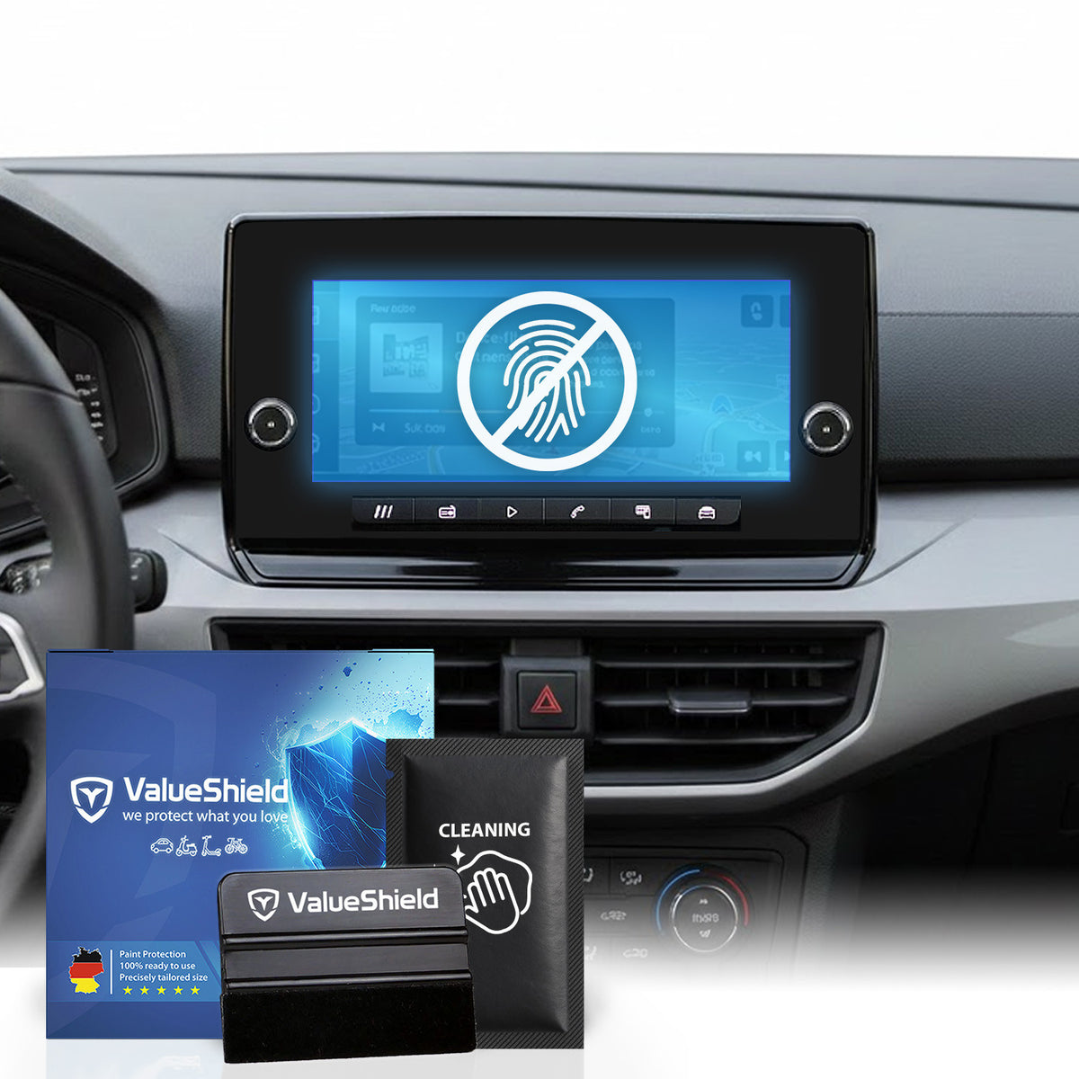Anti-Fingerprint Displayschutzfolie passend für Seat Leon 4 SC (KL) 2020-2027 (5-Türer Kompakt)