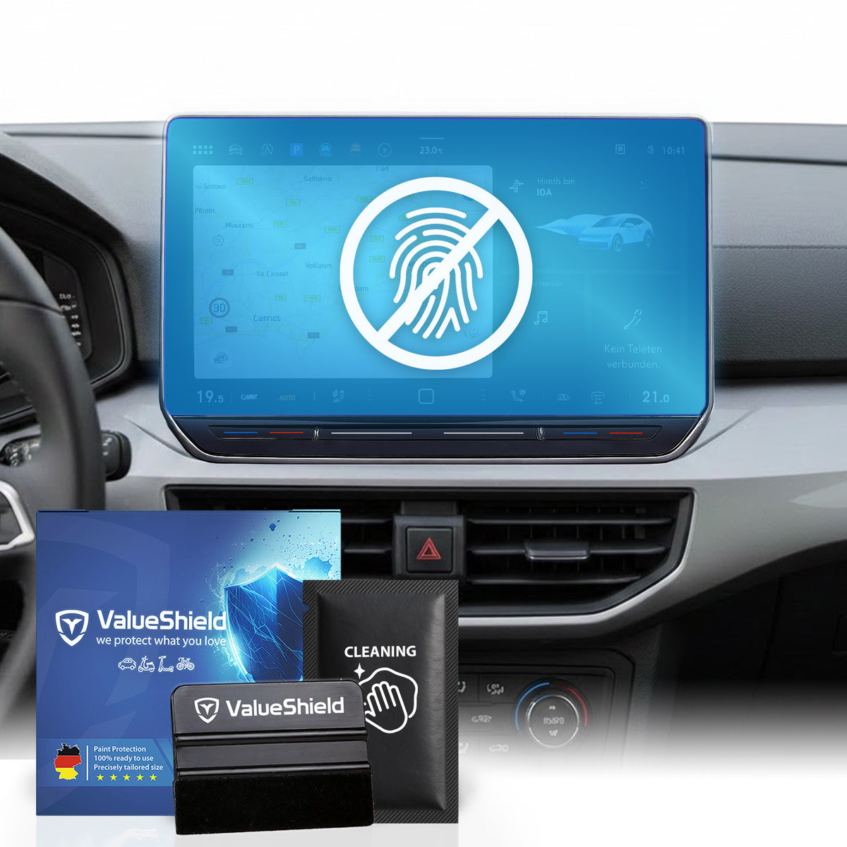 Protection d'écran anti-traces de doigts compatible avec Seat Leon 4 SC (KL) 2020-2027 (5 portes compacte)