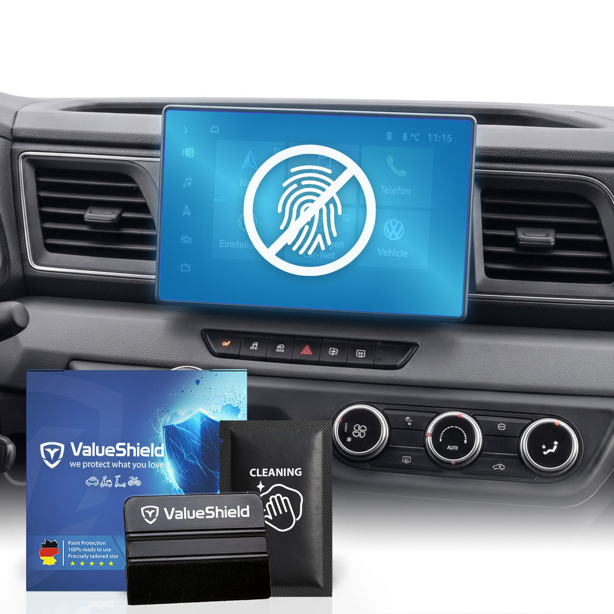 Anti-Fingerprint Displayschutzfolie passend für Nissan Interstar / NV400 2010-2026 (2/3-Türer Transporter)